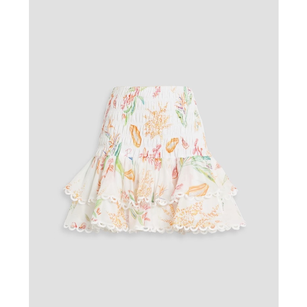 Floral White Skirt